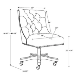 Della Office Chair - Linon -Linon GUEST 007316a6 d9b4 40e3 bbcf 11d4f30019d4