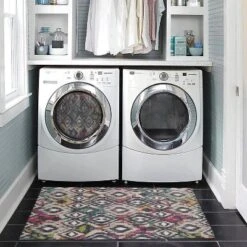 Govan Washable Outdoor Rug Ivory/Charcoal - Linon -Linon GUEST 020a842b e3c0 483d aab0 3b38db7bf3d3