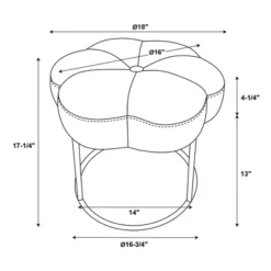 Seraphina Accent Vanity Stool - Linon -Linon GUEST 03690e06 4ef4 4858 a6c8 d32744cd8aa2