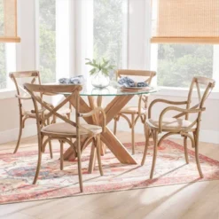 Helia Arm Chair Ash Gray - Linon -Linon GUEST 03d1866e 28c4 427c 92e5 69b0587e3b03