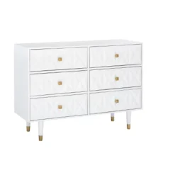 6 Drawer Geo Textured Dresser - Linon 33 6 Drawer Geo Textured Dresser - Linon -Linon GUEST 07ac91c0 987b 485d 9853 c27c51299289