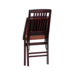 Set Of 2 Triena Mission Back Folding Chair Espresso - Linon -Linon GUEST 08300e7f e125 4a4d 8710 33cacda23d78