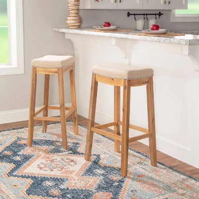 Claridge Rustic Backless Barstool - Linon 7 Claridge Rustic Backless Barstool - Linon - Image 5