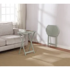 Set Of 2 Ledda Folding Snack Tray - Linon -Linon GUEST 0c63991f 1e10 4408 b8f5 5cd5c56887b6