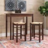 3pc Counter Height Table Dining Sets Wood/Brown - Linon