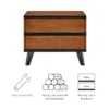 Mid-Century Modern 2 Drawer Nightstand Walnut - Linon