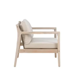 Linon 2pk Melita Acacia Arm Chairs Beige/Natural -Linon GUEST 0f5222ec 33fb 41a8 b6b9 241e5952941f