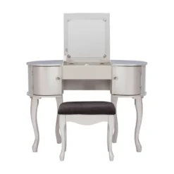 Paloma Vanity Set Silver - Linon -Linon GUEST 1103ee79 b37d 4344 ab2a 46d454f226b0