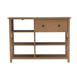 Titian Tall TV Stand For TVs Up To 50" Light Brown - Linon