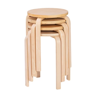 Set Of 4 Bentwood Stools - Linon 11 Set Of 4 Bentwood Stools - Linon - Image 9