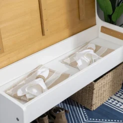 Large Merrill Back Rest Bench - Linon -Linon GUEST 1ac09f45 2950 44ee 968a 8babbca229e3