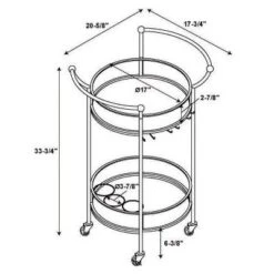 Round Metal Bar Cart Gold - Linon 16 Round Metal Bar Cart Gold - Linon -Linon GUEST 1baf0803 1469 4258 9ba4 2d81cdd7012b