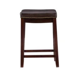 Claridge Leather Saddle Counter Height Barstool - Linon -Linon GUEST 1bd8c45c 3cd8 49d4 988e 417673bd6375 1