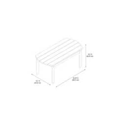 Adirondack Oval Coffee Table - Linon -Linon GUEST 1eede74e 2ae1 4f73 9b42 e64393b19c1a