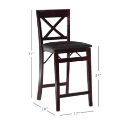 Triena X Back Folding Counter Height Barstool Espresso - Linon 23 Triena X Back Folding Counter Height Barstool Espresso - Linon -Linon GUEST 1f3a8fdd 4ae5 4c88 89fa f0029638a178