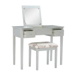Butterfly Vanity And Stool - Linon -Linon GUEST 2099b9d4 43f7 4825 abce 890ea736128f