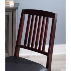 Set Of 2 Triena Mission Back Folding Chair Espresso - Linon -Linon GUEST 241dfd37 a529 4ecf 81dd 4b16334f9a46