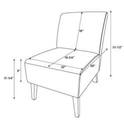 Lily Upholstered Sailing Chair - Linon -Linon GUEST 29aefe39 ed2a 4210 a205 f8230ca2952b