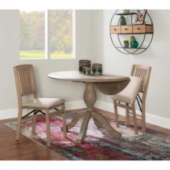 Torino Dining Tables Rustic Brown - Linon -Linon GUEST 2ae98559 03b8 4419 9c83 5daa8695255f