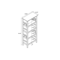Titian 4 Shelf Bookcase - Linon -Linon GUEST 330f14ec a684 4a08 940b 50309f12648e