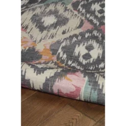 Govan Washable Outdoor Rug Ivory/Charcoal - Linon -Linon GUEST 34177630 5a04 4e6e 9e07 a9c453019698