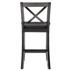 24" Torino X Back Wood Counter Height Barstool - Black - Linon -Linon GUEST 359fef9c 528c 464c be25 d690ef97ed77