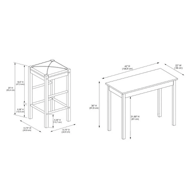 5pc Lancer Faux Marble Tavern Set - Linon 16 5pc Lancer Faux Marble Tavern Set - Linon - Image 14