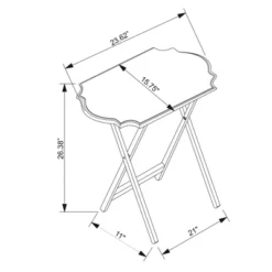 Set Of 2 Ledda Folding Snack Tray - Linon -Linon GUEST 3ba8a7f1 7e71 4af1 8d05 4b7252b04d25