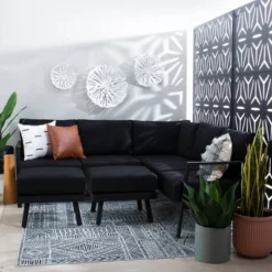 Linon Lark Aluminum Sectional Sofa Black 16 Linon Lark Aluminum Sectional Sofa Black -Linon GUEST 3c7cd76e 6a9d 42e5 960c c407464f211b