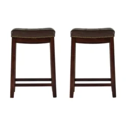 Set Of 2 Claridge Counter Height Barstools - Linon -Linon GUEST 3ca47eca 7fe0 4e67 a31b 8a83df78d947