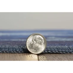 Caspian Washable Outdoor Rug Blue/Light Blue - Linon -Linon GUEST 3d0ed0c9 32ec 4098 9def 86d62b2cbd13