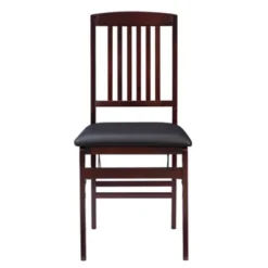 Set Of 2 Triena Mission Back Folding Chair Espresso - Linon -Linon GUEST 3d2275cf 2b4e 49ae 8d26 fd8e0ac03770