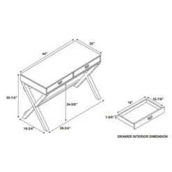 Peggy Wood Writing Desk With Drawers - Linon -Linon GUEST 3e3ce683 bbe7 4cb9 a377 588f752af1b4