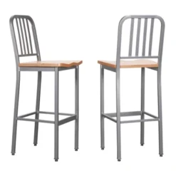 Set Of 2 Frazier Metal Barstools - Linon -Linon GUEST 40e10489 9a48 4ad9 85ca 6fed1a49cef5
