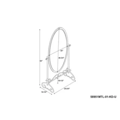 Clarisse Metal Mirror Brown - Linon -Linon GUEST 41c4a5b4 ca50 418f 95ee 9fe68dc991d7