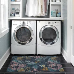 Melling Washable Outdoor Rug Navy/Gold - Linon -Linon GUEST 41c973ae bfbc 4f68 aa56 5fa0704fc561