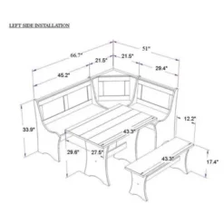 Parkside Antique Nook Dining Set - Linon -Linon GUEST 42ad27b5 7047 4b04 8a21 ee595715b022