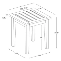 Linon Acacia Square Melita Accent Table Natural -Linon GUEST 43ff1856 4e56 4e93 9ff7 0e7ff8a2ca7f