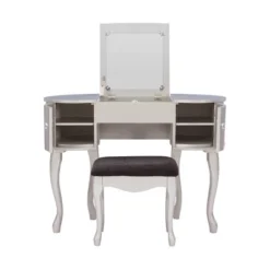 Paloma Vanity Set Silver - Linon -Linon GUEST 491e13d1 1a35 4e5b b69a e708a39dd535