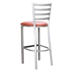 2pc Baxter Metal Barstools Silver/Peach - Linon -Linon GUEST 4d2fad3a cfcf 471d 8077 f82f13555de0