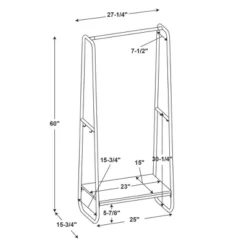 Roset Tall Coat Rack Pewter - Linon -Linon GUEST 4ee82b30 c923 4417 adc2 dbf7a92b12f3