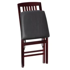 Set Of 2 Triena Mission Back Folding Chair Espresso - Linon -Linon GUEST 5174d55e 73f8 4490 baac b8ca8f857311