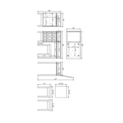 Silver Lattice Vanity Set - Linon -Linon GUEST 5763eacf c552 4ad2 a8ca 22360aec89b8
