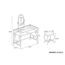 Clarisse Metal Vanity Set Brown - Linon -Linon GUEST 58d031b3 2efc 40d0 9cb6 1fa79129cb71