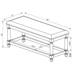 Kaya Bench Gray - Linon -Linon GUEST 593f660f d0c1 4e73 8048 85136f8a2ad8