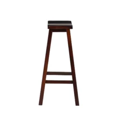 30" Saddle Barstool Wood Brown - Linon -Linon GUEST 5c75ddfd 3c46 4fcc bd31 1f4ef902c6ad