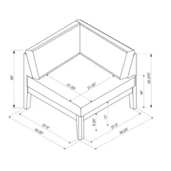 Summerlyn Corner Chair - Linon -Linon GUEST 61644578 a763 4d40 a964 ba3fd1e437dd