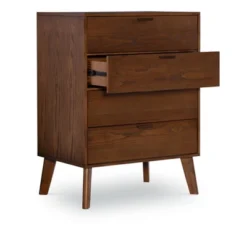 Reid 4 Drawer Chest Walnut - Linon -Linon GUEST 65378176 d0c9 42a6 b567 2ad1f0985013