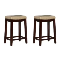 Set Of 2 Claridge Counter Height Barstools - Linon -Linon GUEST 659b4855 cee0 4446 9439 dc3b9e6a1a66