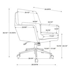 Meacham Swivel Desk Chair - Linon -Linon GUEST 6755472b df1b 4509 9c5a 5dd0cfd1e493